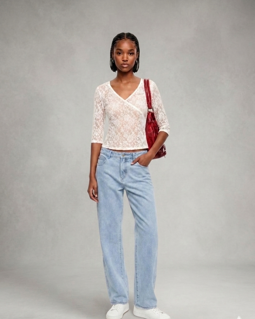 Lace Up Jeans