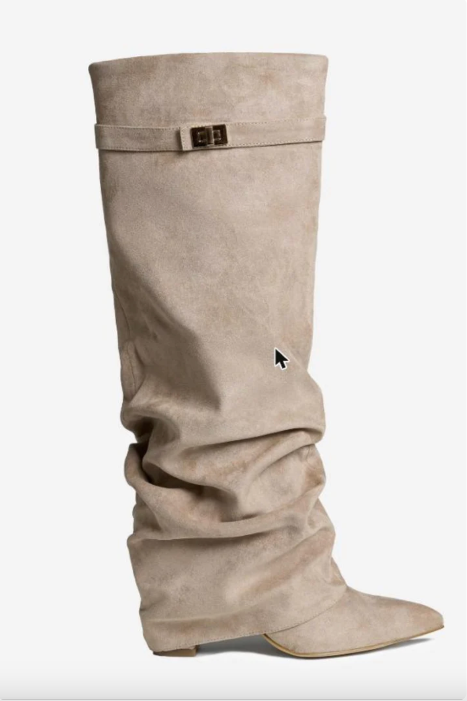 Beige Vienna Slouchy Suede Boots